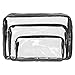 Baggallini Clear Trio Cosmetic Bags - Clear, Lightweight and Stackable Cosmetic Pouches, Ideal for Travel and Everyday Organization