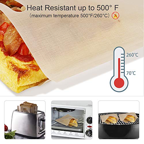 3 Pack+Toaster+Bags+Non+Stick+Resistant
