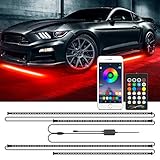 MICTUNING Car Underglow Lights, 4Pcs Bluetooth
