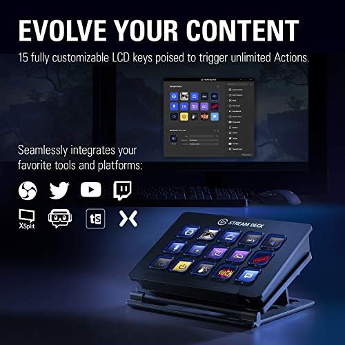Corsair 10gaa9901 Elgato Stream Deck Live Content Creation Controller With 15 Customizable Lcd Keys Adjustable Stand For Windows 10 And Macos 10 11 Or Later Amazon Sg Electronics