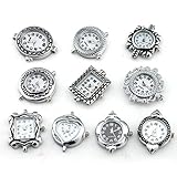 Generic 10 Assorted Styles Quartz Watch Faces Findings For Jewellery Bracelets Making