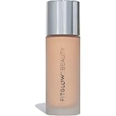Fitglow Beauty Foundation+ | Vegan Skin-Treating Foundation with Peptides & Plant Collagen | Buildable Medium-Full Coverage, Natural Finish | Hydrating, Anti-Aging, Pore-Friendly | F3-30ml