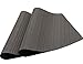 Pauwer Set of 6 Wedge Placemats for Round Dining Table Woven Vinyl Washable Plastic Round Table Placemats Wipe Clean(Set of 6,Grey)