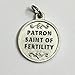 Saint St Gerard Patron of Fertility Birth Difficulties Silver Tone Italian Medal Pendant Charm Catholic Made in Italy 3/4 Inch