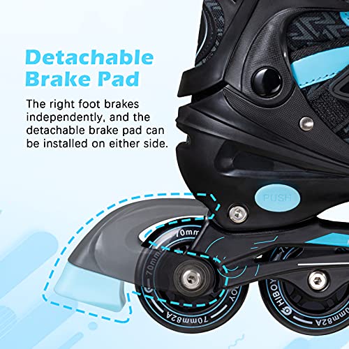 Hiboy Adjustable Inline Skates with Light up Wheels, Fun Roller Blades