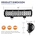 YITAMOTOR 12inch 72W LED Work Light Bar, Waterproof for Jeep ATV AWD SUV 4WD 4x4 Pickup Trucks Boat