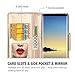 ProCase Galaxy Note 8 Wallet Case, Flip Kickstand Case with Card Slots Mirror Wristlet, Folding Stand Protective Cover for Galaxy Note8 2017 -Black