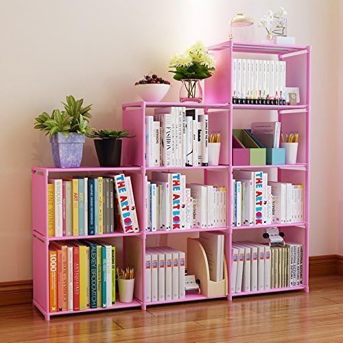 Vividy 9-Cube Modular DIY Closet Cube Organizer, 4 Tier Cubby Shelving Bookcase Cube Storage Cabinet Shoe Rack