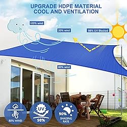 Patio Sun Shade Sail 12' x 16' Rectangle: UV Block
