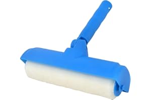 Rolling Ceiling Paint Brush - 10 Inch Ceiling Paint Roller, Adjustable Handle Brush, No Drip Paints Shield, Smooth Wall And C