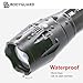 LED Tactical Flashlight, CREE XML T6 LED Portable Zoomable Flashlight - 1200 Lumen, 5 Mode Adjustable, Lotus Attack Head - IPX-6 Waterproof Outdoor LED Flashlight, 18650 Batteries (Not Included)