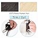 New Fashion Clip in Bangs One Piece Fringe 100% Natural Remy Human Hair Extensions Hairpiece Neat Fringe Hand Tied Thick Straight Bangs with Temple Hair Piece Accessories for Girls (Natural Black)thumb 4