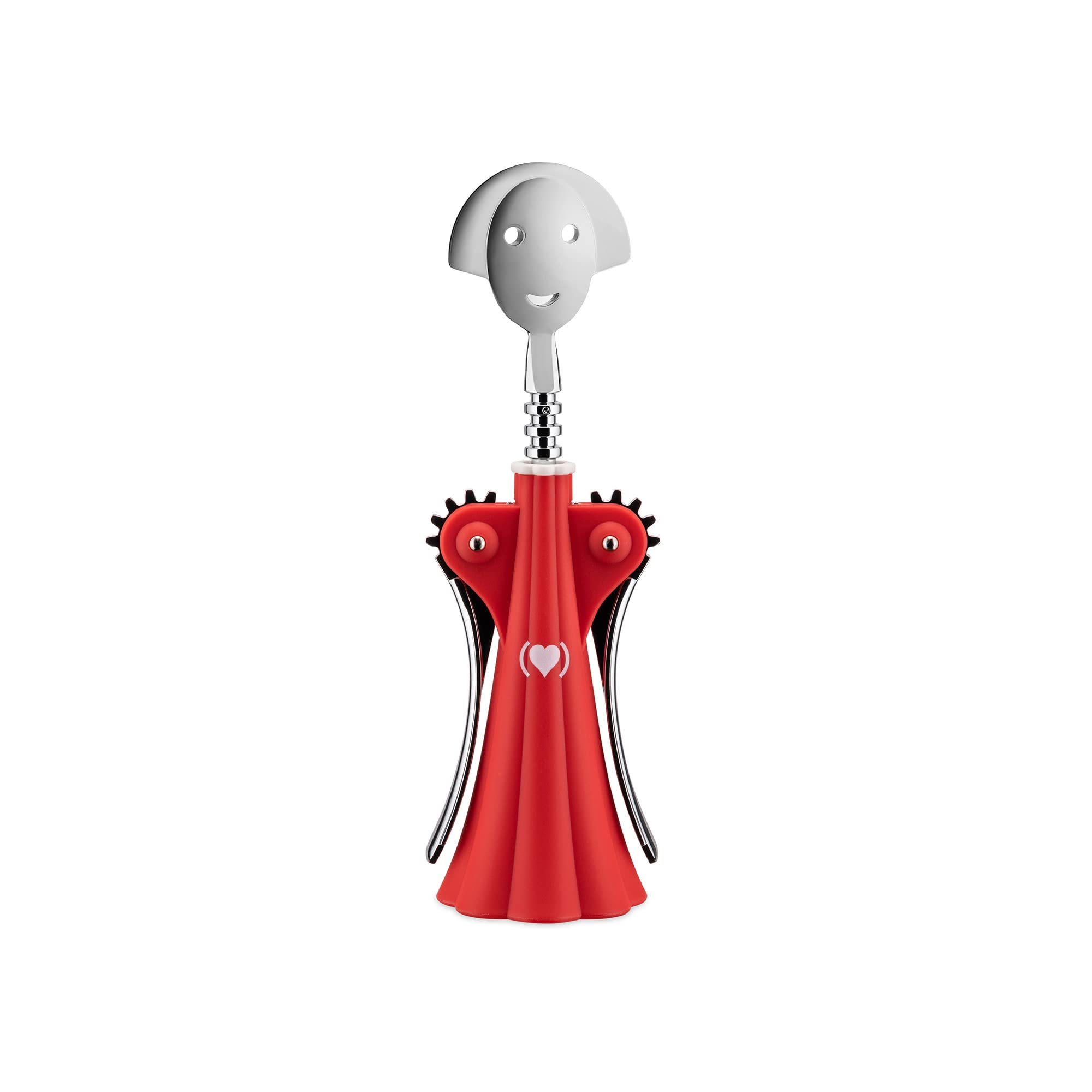 Alessi Thermoplastic Resin/Chrome-Plated Zamak AM01 RED Anna G. Corkscrew, Red — image 1