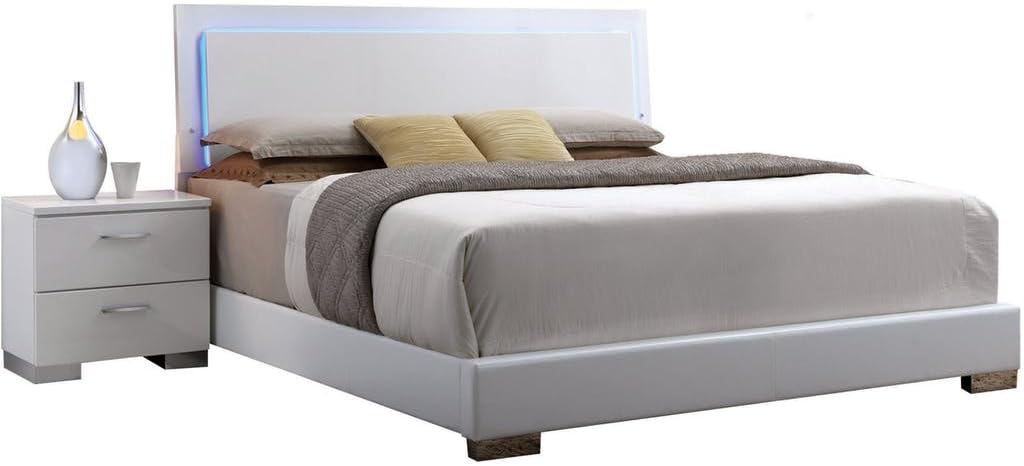 Best queen bed frame led lights