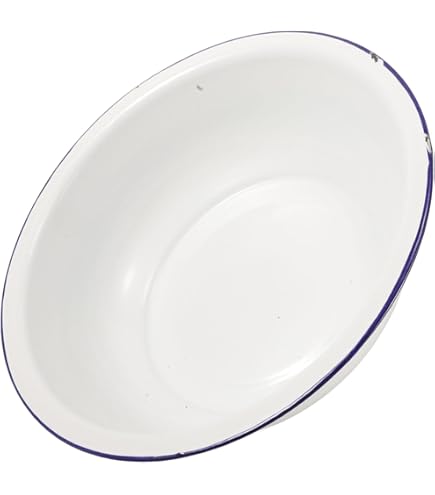 Amazon.com: Ciieeo Enamel Bowl Vintage Enamel Basin Large Mixing