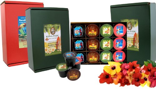 K-cup Coffee of the Month Club, Pure Kona and Kona Hawaiian K-cups Shipped Monthly for Six Months, Gift for Christmas, Mothers Day, Fathers Day, Birthdays, Corporate Gifts and All Occasions