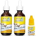Concentrated Liquid Sucralose Sweetener, 2OZ/60mL (1450 Servings), 2-Pack | One Travel Size Bottle 0.34OZ/10mL (240 Servings)