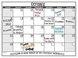 Wall26 Dry Erase Wall Calendar Decal, Monthly Organizer, Perfect for Family /Teacher Planning(Marker Included) - 18