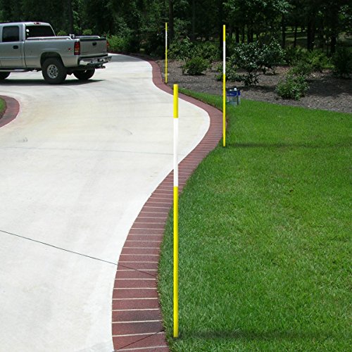 FiberMarker Solid 72 Inch Reflective Driveway Markers Driveway Poles for Easy Visibility at Night Yellow 20 Pack 5/16 Inch Dia - Thumbnail 4