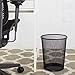 Amazon Basics Mesh Trash Can Wastebasket, Black, 6-Pack