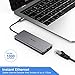 Updated USB C Hub, YEMO 11 in 1 Type C Adapter Dock with Giga Ethernet, 4K USBC to HDMI, VGA, 2 USB3.0 2 USB2.0 PD, SD TF Card Reader, Audio/Mic, for MacBook Pro and Other Type C Laptops