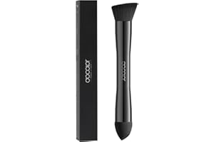 Docolor Dual-Ended Hairline Powder Brush, Hair Contour Brush with Sponge Tip, Makeup Brush for Seamless Blending, for Hair Co