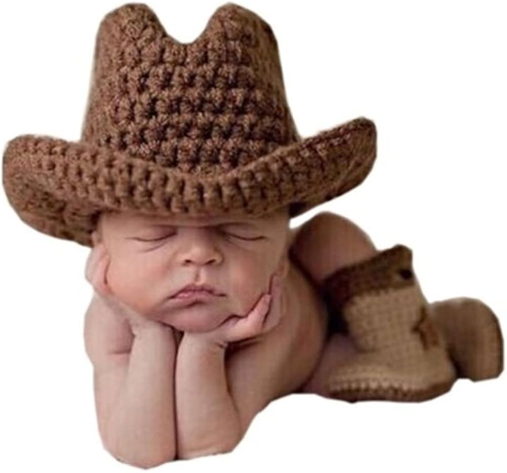 knitted baby cowboy boots