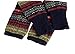 Santwo Women Knee High Socks Winter Bohemian Boot Cuffs Knit Crochet Leg Warmers (navy)