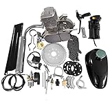 MOTOOS 80CC 26" 28" Bike Bicycle Motorized 2 Stroke Cycle Petrol Gas Engine Kit Set(Silver)