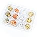 TOOGOO(R) 12 Box Gold Silver Copper Rainbow Foil Paillette Chip Nail Art Design Decoration