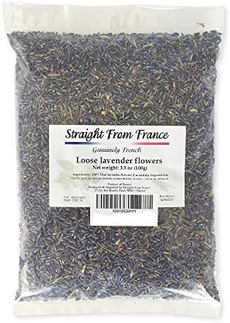 Straight from France Dried French Lavender Buds from Provence for Tea, Desserts, Pot-pourri or Sachets 3.5oz