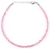 NJCRAFT Minimalist Beaded Bracelet for Women – 2-3mm Micro Faceted Crystal Beads | Lightweight Adjustable Layering Bracelet