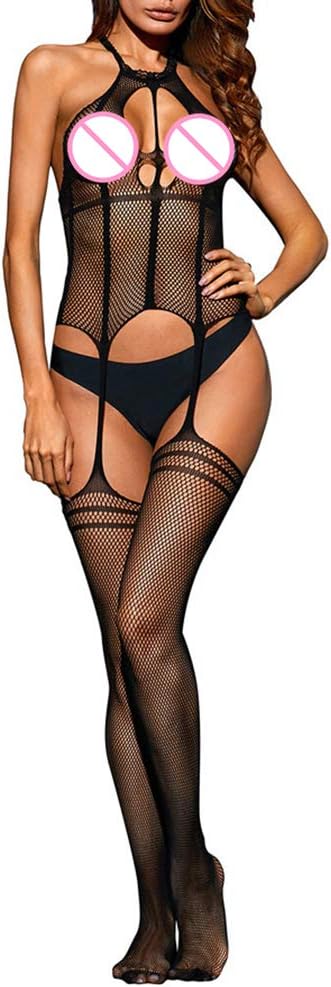 xinYxzR Underwear Elastic Costume Fashion Sexy Women Hollow Fishnet Bodystocking