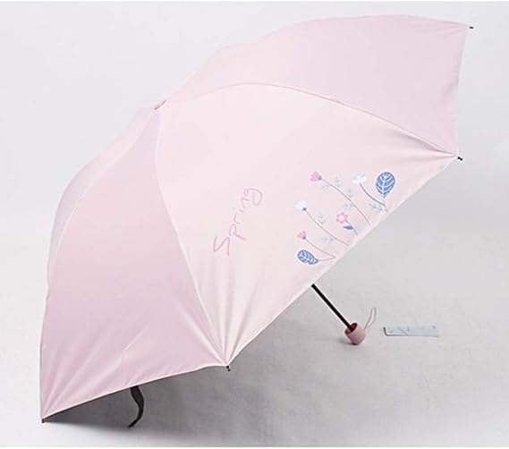 Amazon Co Jp 日傘 折りたたみ レディース 晴雨兼用 コンパクト 3つ折り 花柄 フラワー プリント 折り畳み傘 かわいい 使いやすい ピンク 服 ファッション小物