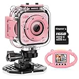 VanTop Junior K3 Kids Camera, 1080P Supported Waterproof Video Camera w/ 16Gb Memory Card, Extra Kid-Proof Silicon Case