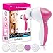 ChiTronic 5 in 1 Multi-Function Portable Facial Skin Care Electric Massager Scrubber with Facial Latex Brush Cosmetic Sponge (Batteries not Included)