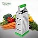 Box Grater, 6-Sided Stainless Steel for Parmesan Cheese Vegetable Nutmeg Shredder Lemon Potato Hand Slicer Set for Kitchen Zest Fruits & Chocolate