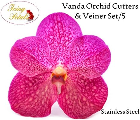 Vanda Orchid Cutters & Veiner Set/5 By Icing Petals