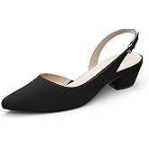 MSKFZEK Women's Low Heel Slingback Pumps