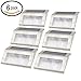 GVSHINE Outdoor Stainless Steel LED Solar Step Light, Solar Powered Stair Lights, Outdoor Lighting for Steps Paths Patio Decks, Auto On/Off Waterproof 6 Pack