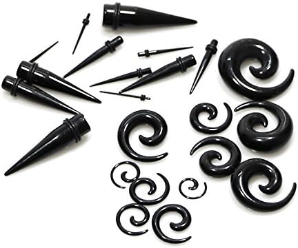 Acrylic Taper and Spiral Ear Plug Kits 1.6mm - 16mm Ear Stretcher Shop Flesh Tunnels