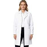 BOXPATH White Lab Coat for Women,Medical Lab Coat,Doctor Costume Adult | Thick,3 Pockets,Button Front,Long Sleeve,Machine Washable ,Halloween Costumes Women Adult,Scientist Doctor Coat Classroom,Lab