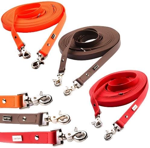 PetTec Dog Training Lead, Extra-Long Leash with Easy-Clip Metal Collar Hook, Strong, Flexi, Waterproof Trioflex Material
