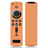 Remote Case/Cover for Fire TV Stick 4K, Protective Silicone Holder Lightweight [Anti Slip] ShockProof for Fire TV Cube/Fire TV(3rd Gen)Compatible with All-New 2nd Gen Alexa Voice Remote Control-Orange