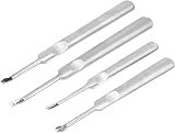 Agatige 4PCS U/V Leather Stitching Groover Stainless Steel Edge Beveler Skiving view 8