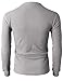 H2H Men's Henley Shirt Long Sleeve Slim Fit Plain Button Cotton Casual Shirts Gray US M/Asia L (CMTTL045)