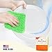 THE BEST Dishwashing LARGE Poly Scrubber- Klean Scrub Non Scratch No Bacteria Quick Dry Non Shredding Dish Sponge - Lasts 4 Times Longer Than Your Scour Pad - Better Hand Grip Pack of 3 Sponge Scrubs