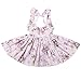 Flofallzique Girls Beach Floral Princess Dress with Rose Girl Kids Clothes（Purple） (3, Purple)