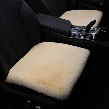 Amazon ソフト ふわふわ 椅子 座布団 広場 車 シートカバー パッド 暖かい 座席 カークッション ユニバーサル ソファ 椅子 クッション 自動用 車 オフィスチェア アームチェア ベージュ 45x45cm 18x18inch 座椅子 オンライン通販