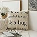 MIULEE I Love You a Bushel&a peck&a Hug Around The Neck Cotton Linen Decorative Throw Pillow Case Cushion Cover Pillowcase for Sofa Bed Car 18 x 18 Inch 45 x 45 cm